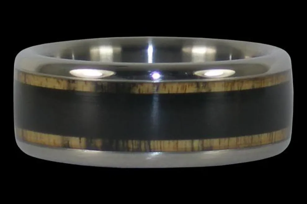 Black Ebony Titanium Ring Band