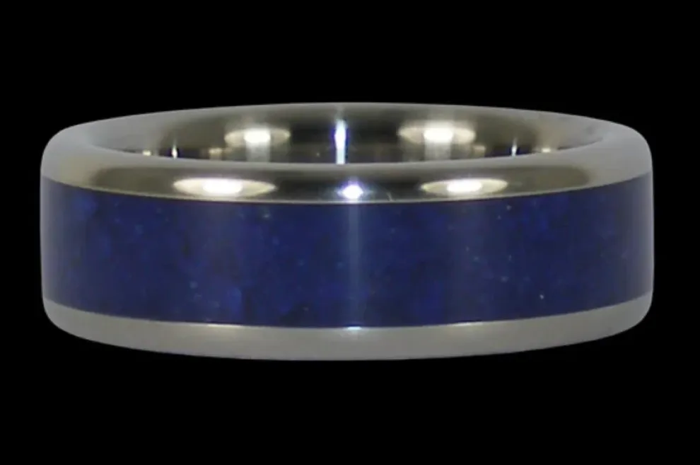 Blue Lapis Titanium Ring