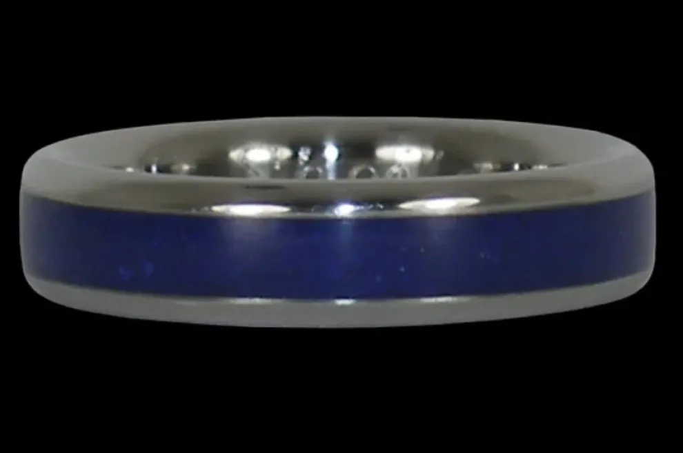 Blue Lapis Titanium Ring