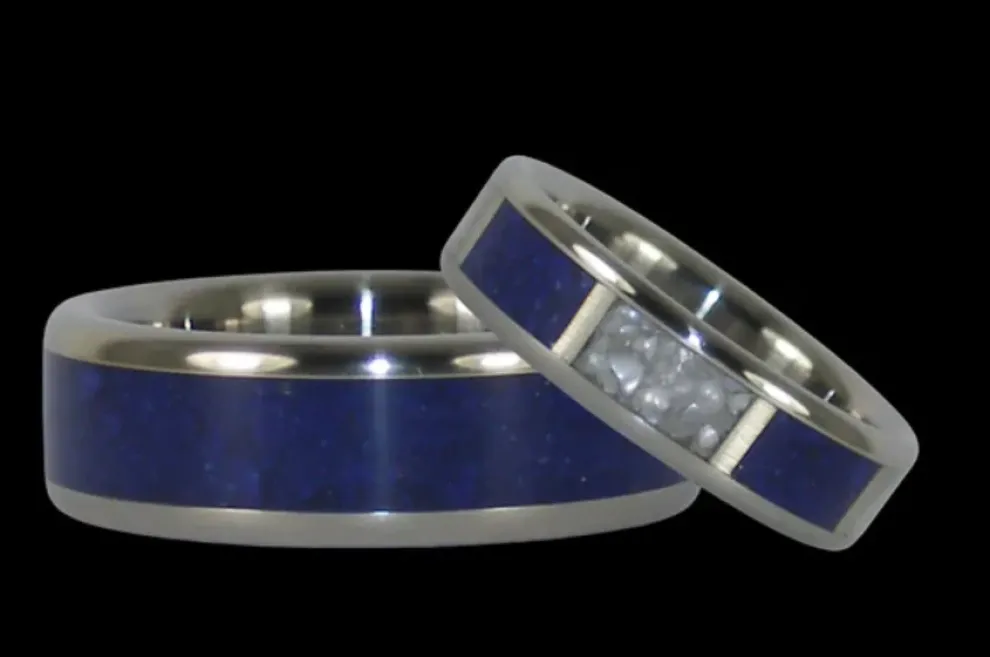 Blue Lapis Titanium Ring