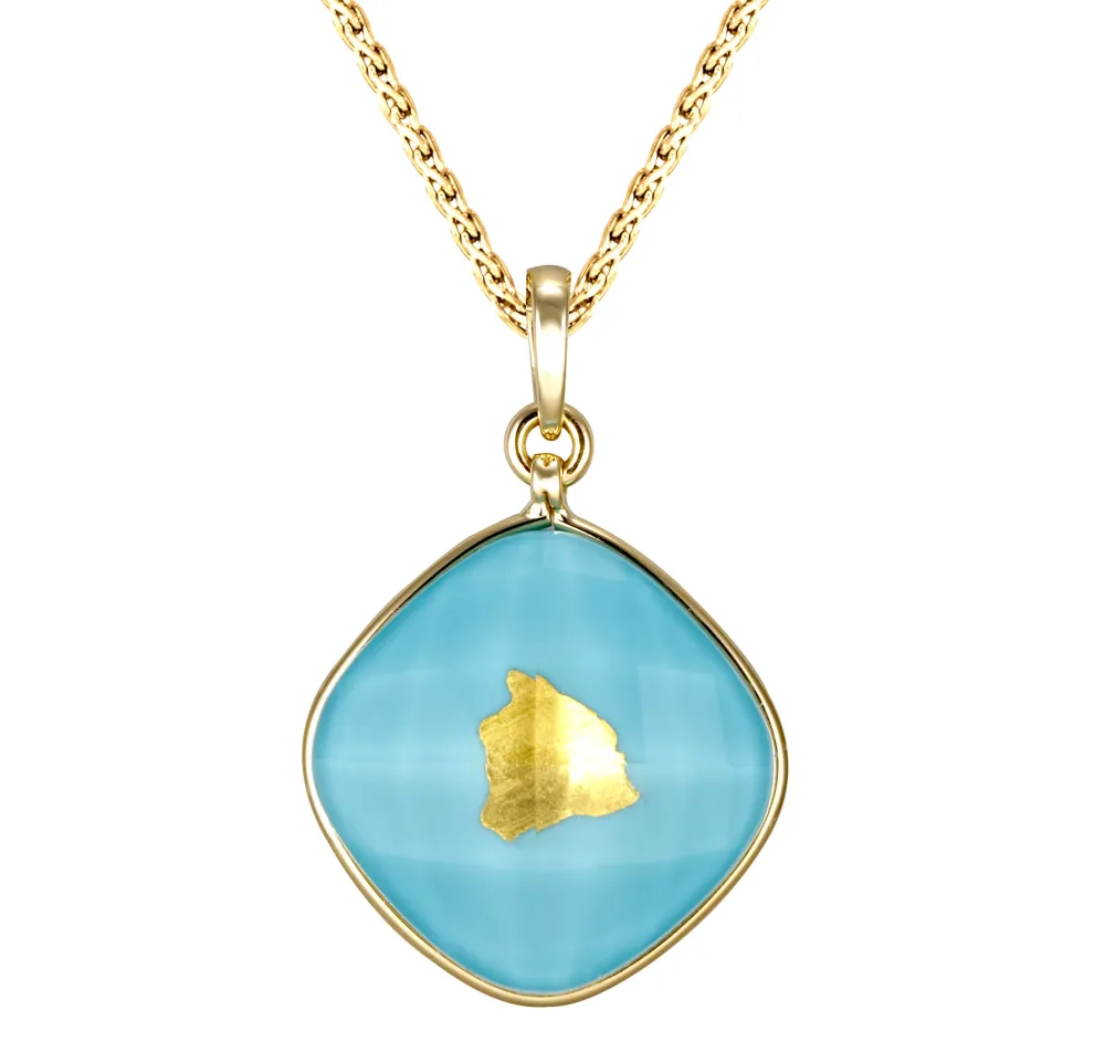 18K Treasure Island Hawaiian Island Small Pendant