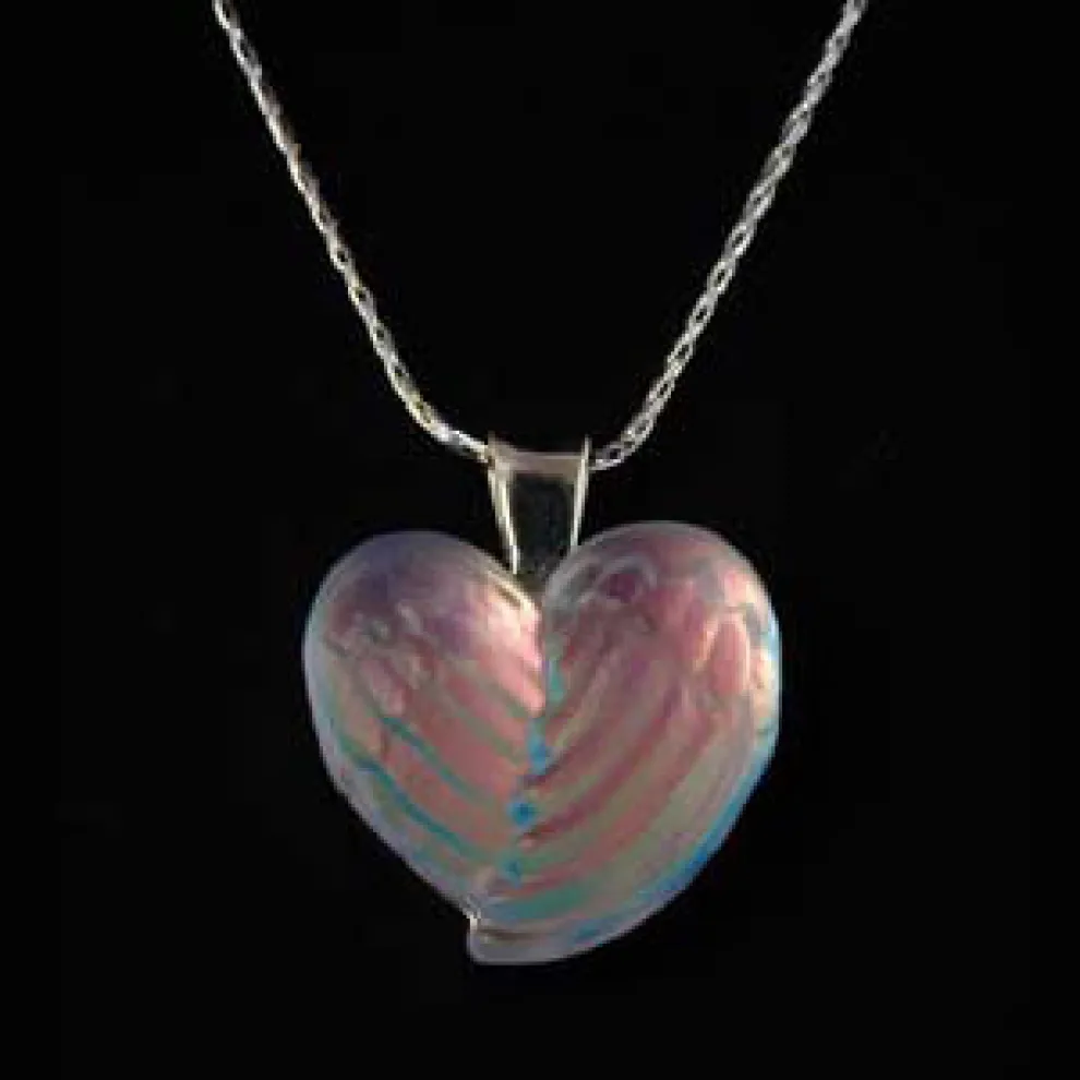 14K Yellow Gold Large Wing Heart Pendant