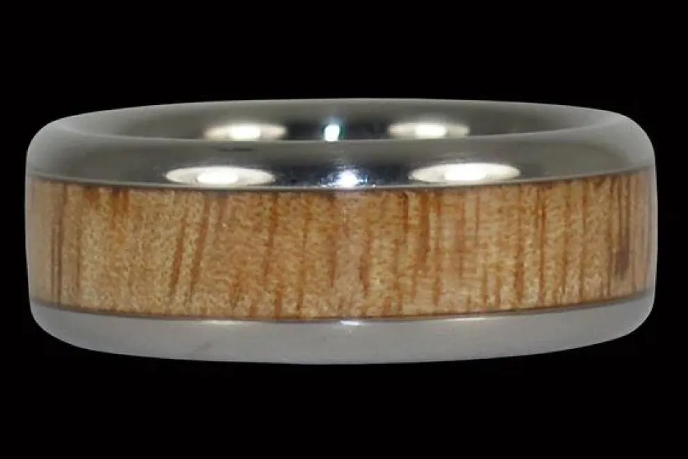 Mango Wood Titanium Ring Band