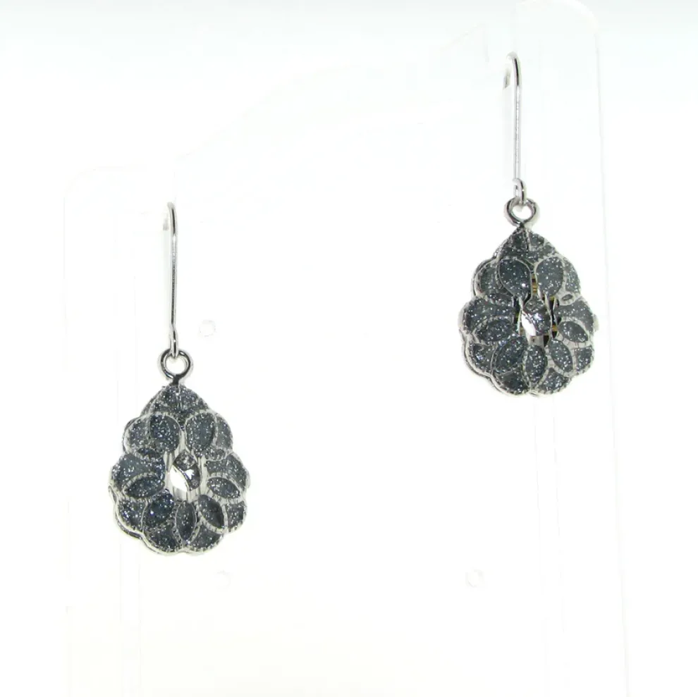 Sterling Silver Pear-Shaped Drop Earrings